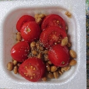 トマト酢納豆⭐イタリアン風⁉︎